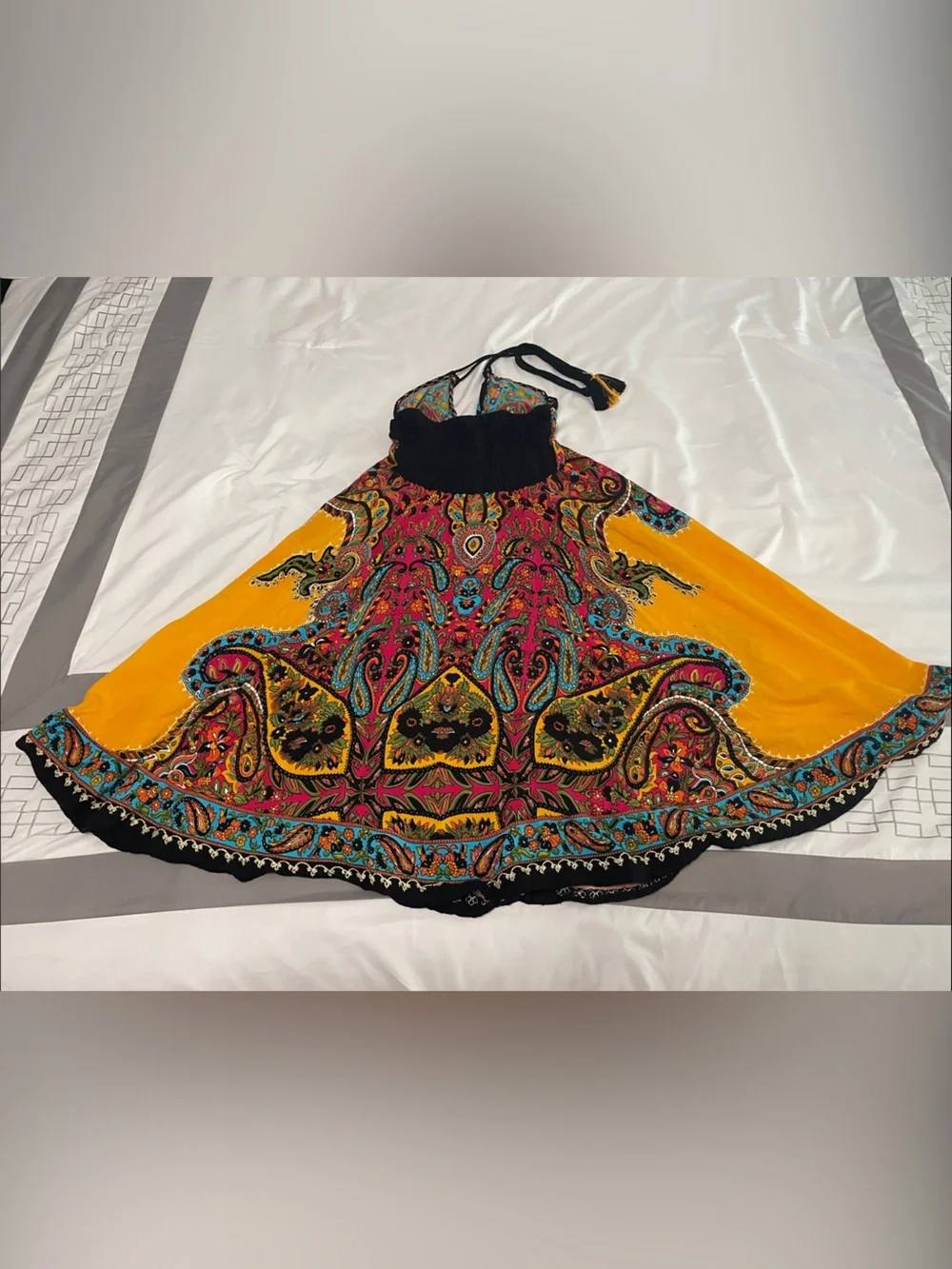 Colorful Halter Boho Dress - Picture 2 of 5